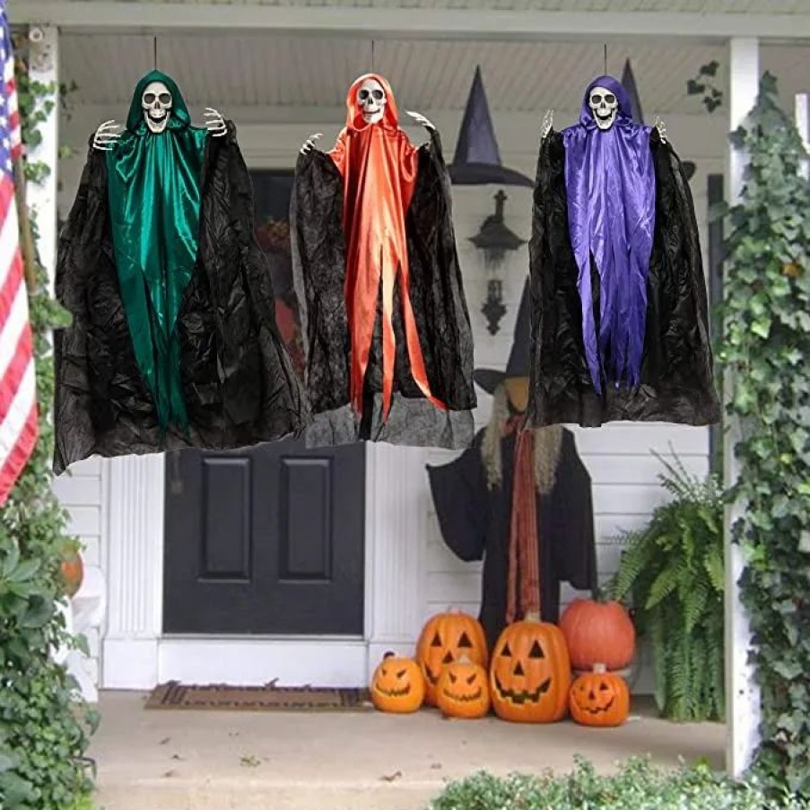 Hanging Decorations * | Joyin 3Pcs Hanging Grim Reapers 36In Halloween Decorations