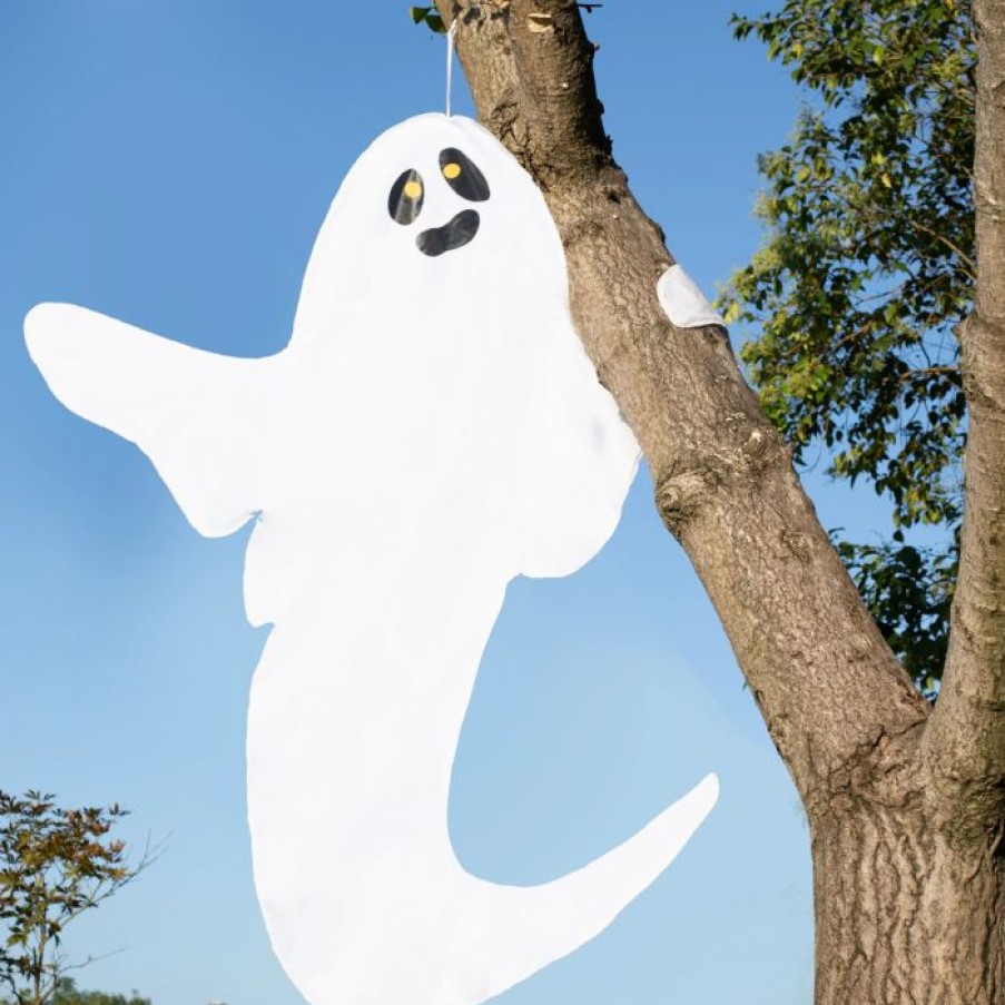 Halloween Outdoor Decor * | Joyin Halloween Cute Ghost Tree Hugger 50In Halloween Decorations