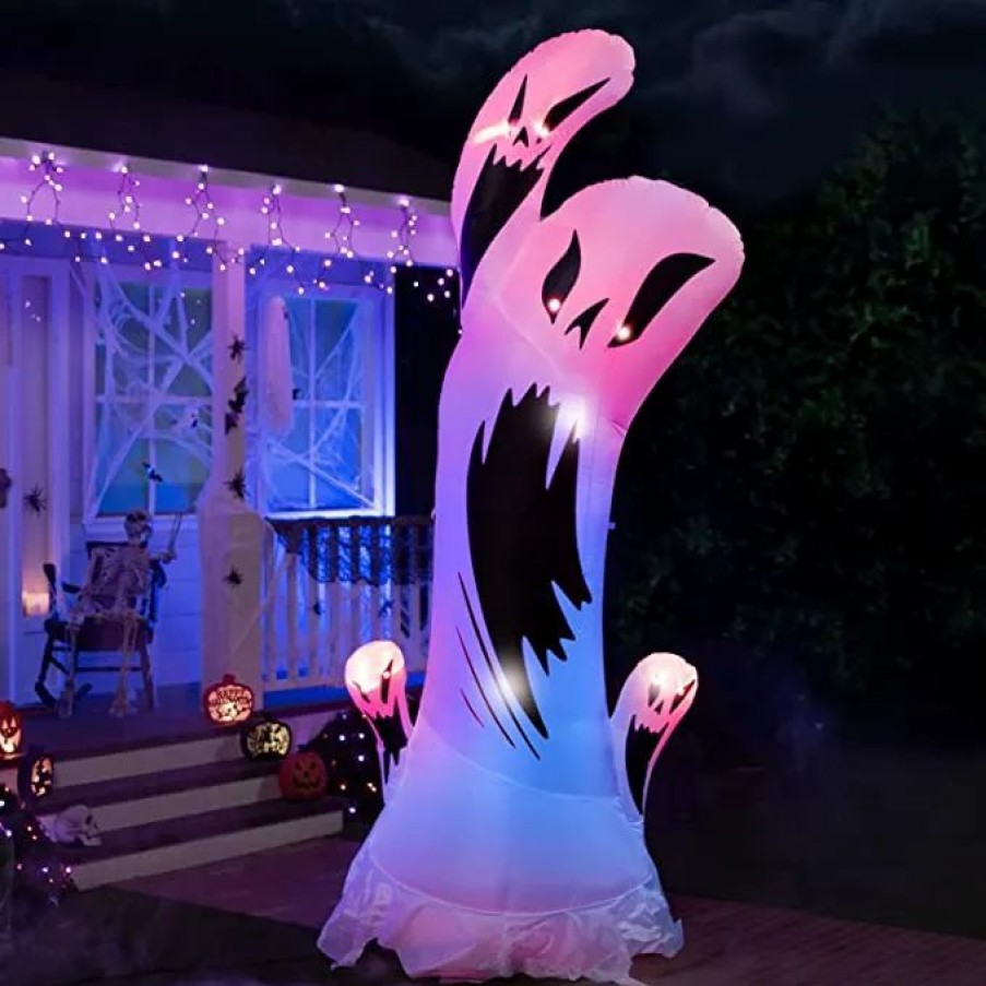 Halloween Inflatables * | Joiedomi 10Ft Tall Scary Swrily Ghost With Animated Light Halloween Decorations