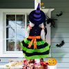 Halloween Outdoor Decor * | Joyin Halloween Crashing Witch Into Tree 43In Halloween Decorations