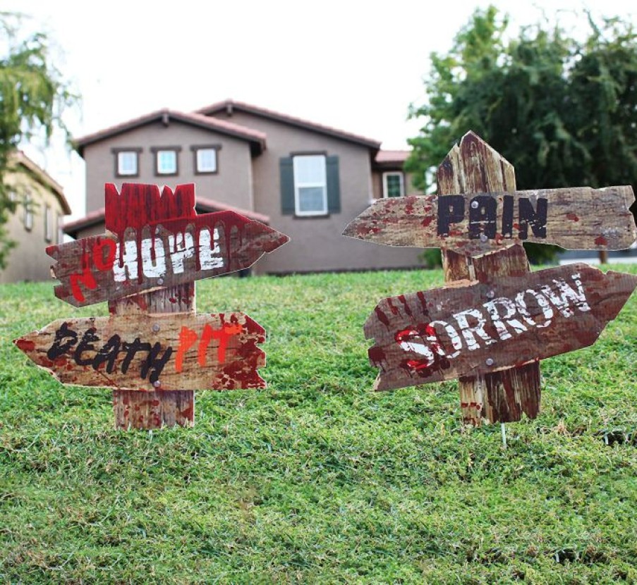 Halloween Outdoor Decor * | Joyin 6Pcs Scary Yard Sign Halloween Decorations