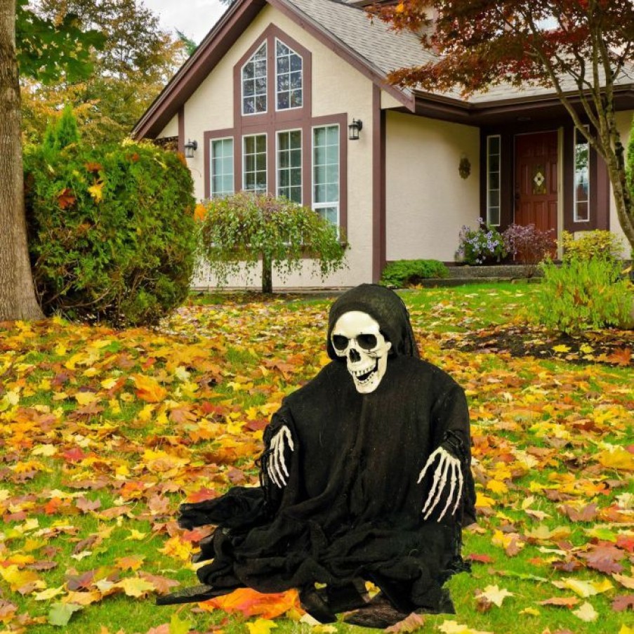 Halloween Outdoor Decor * | Joyin Skeleton Grim Reaper Ground Stake Halloween Decorations