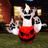 Halloween Inflatables * | Joiedomi 6Ft Tall Halloween Inflatable Pumpkin With 3 Ghosts Halloween Decorations