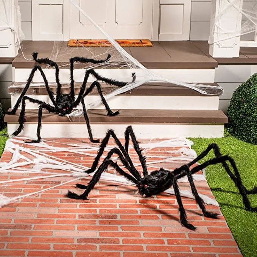 Halloween Outdoor Decor * | Joyin 2Pcs Giant Spider Halloween Decoration 5Ft Halloween Decorations