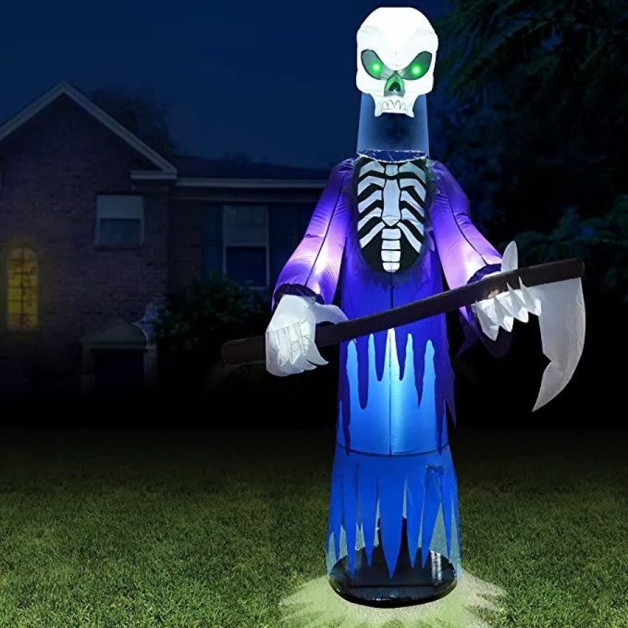 Halloween Inflatables * | Joiedomi 8Ft Halloween Inflatable Floating Head Reaper Halloween Decorations