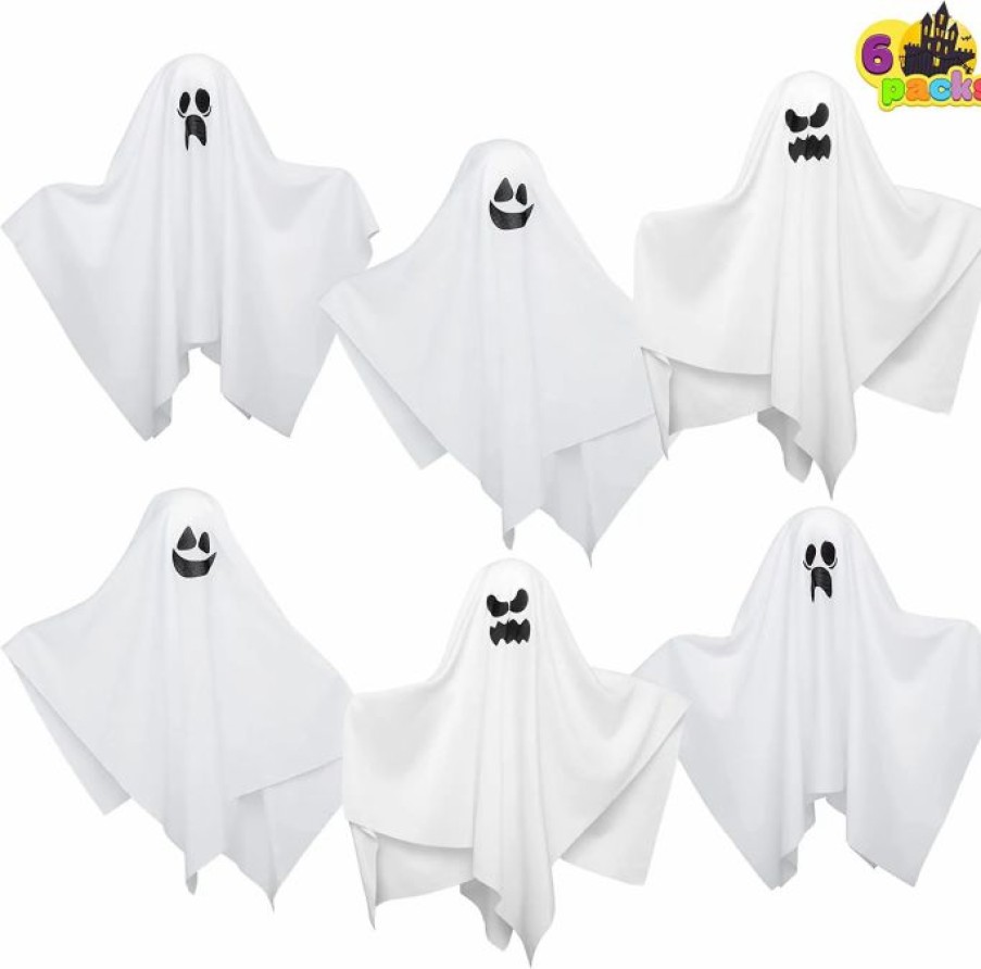 Halloween Indoor Decor * | Joyin 6 Pcswhite Ghost (Mixed 3) 19In Halloween Decorations