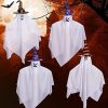 Hanging Decorations * | Joyin 4Pcs Hanging Ghost With Hat With Color Face 27.5In Halloween Decorations