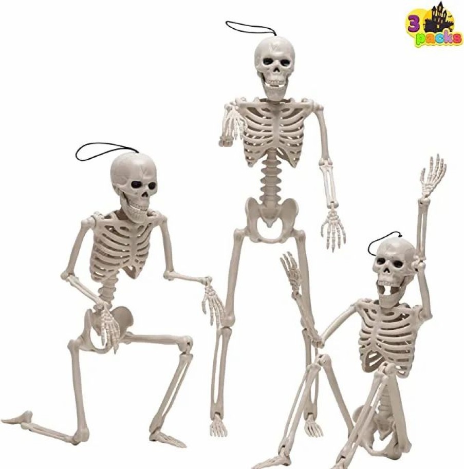 Spooky Scary Skeletons * | Joyin 3Pcs Hanging Full Body Skeletons Decoration 16In Halloween Decorations