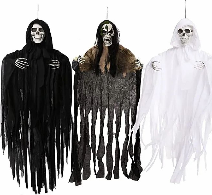 Hanging Decorations * | Joyin 3Pcs Scary Grim Reapers 32In Halloween Decorations