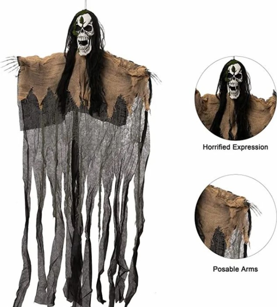 Hanging Decorations * | Joyin 3Pcs Scary Grim Reapers 32In Halloween Decorations