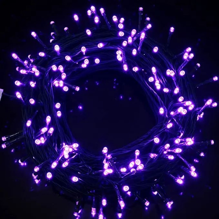 Halloween Lights * | Joiedomi 200-Count Purple Led Mini String Lights, 8 Modes 75.7Ft Halloween Decorations