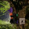 Halloween Outdoor Decor * | Joyin Crashing Witch Into Tree With Sign 44In Halloween Decorations