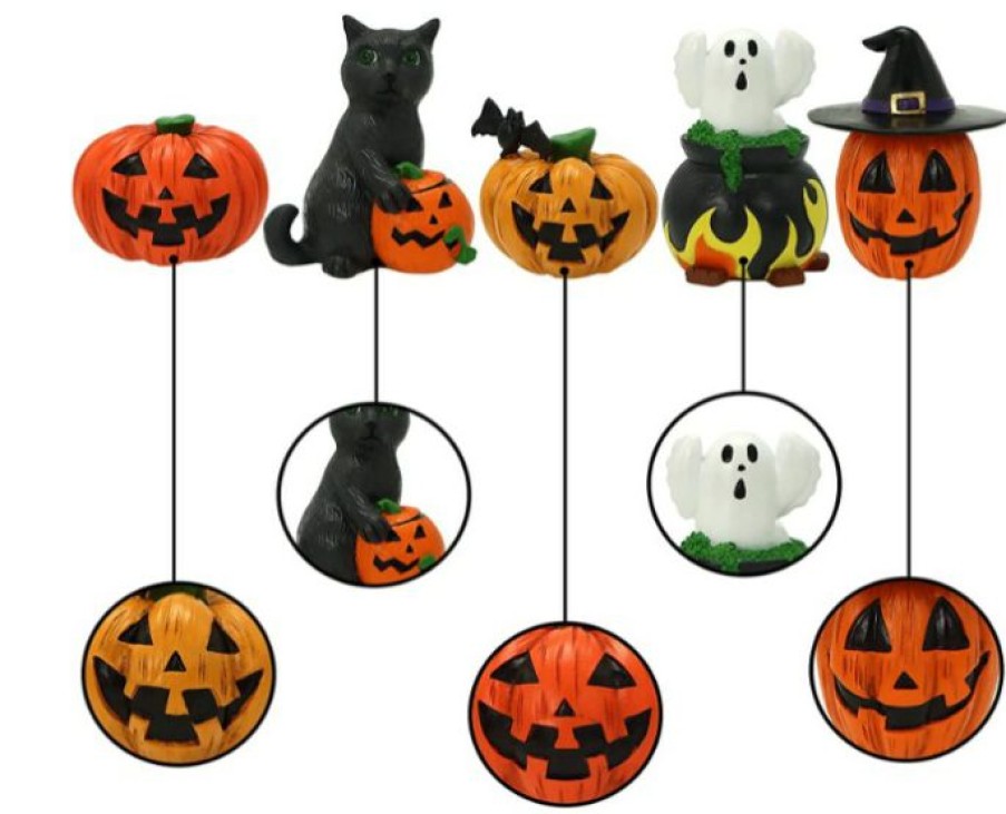 Halloween Indoor Decor * | Joyin 5Pcs Halloween Miniature Figurines Halloween Decorations