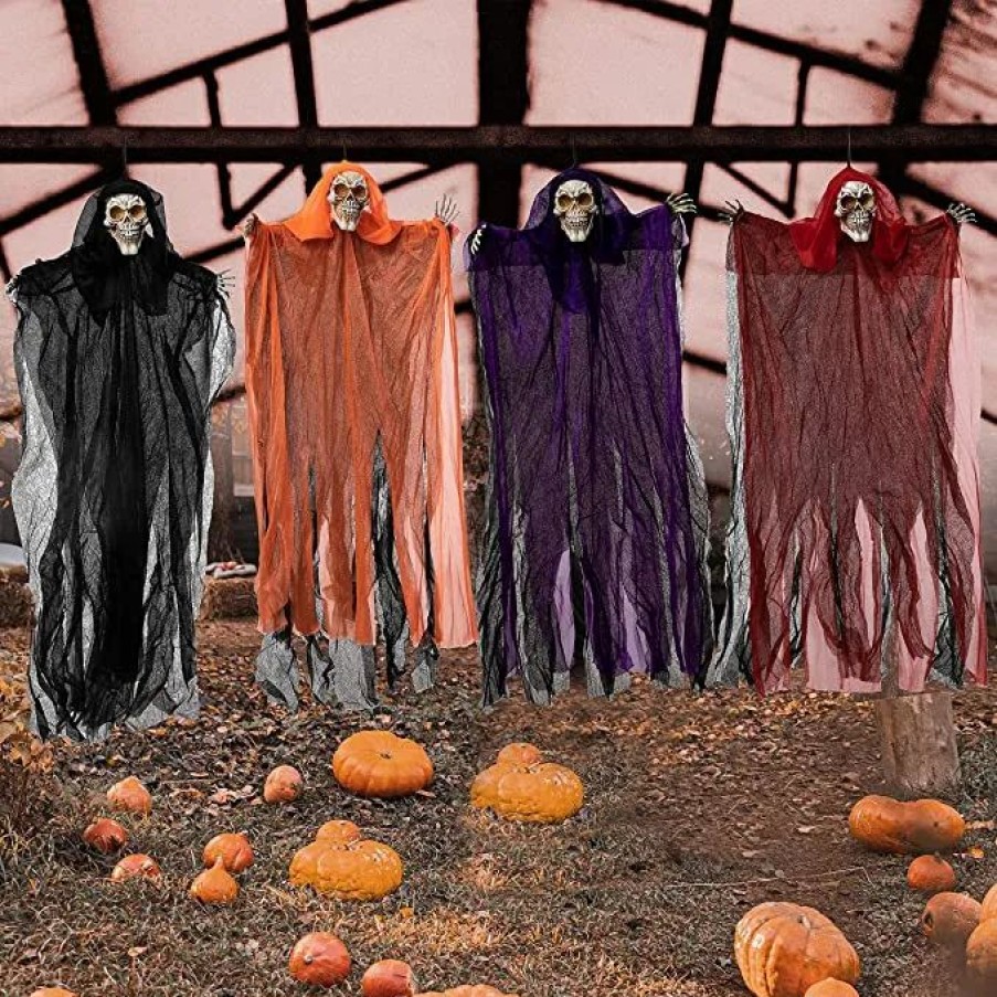 Hanging Decorations * | Joyin 4Pcs Hanging Grim Reapers 26In Halloween Decorations