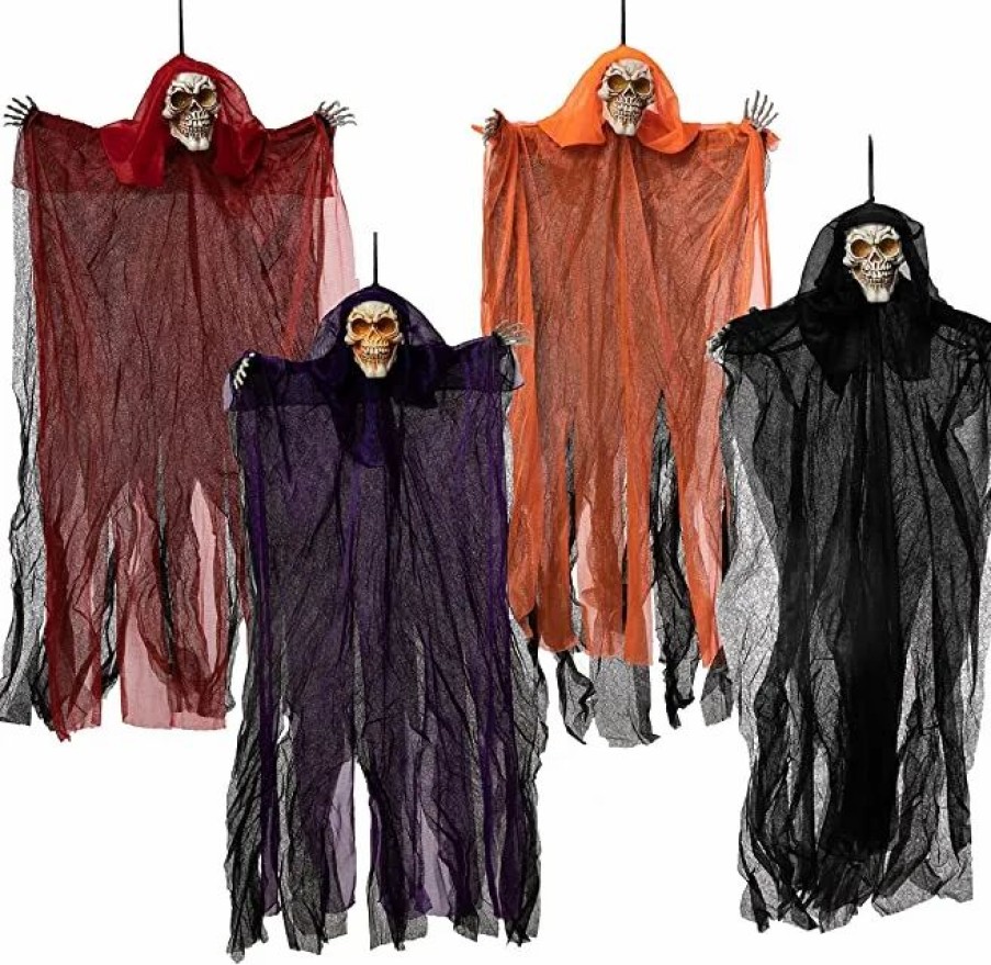 Hanging Decorations * | Joyin 4Pcs Hanging Grim Reapers 26In Halloween Decorations