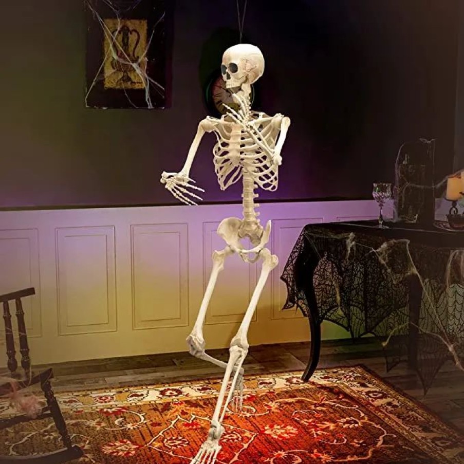 Spooky Scary Skeletons * | Joyin Life Size Halloween Skeleton With Movable Joints 5Ft Halloween Decorations