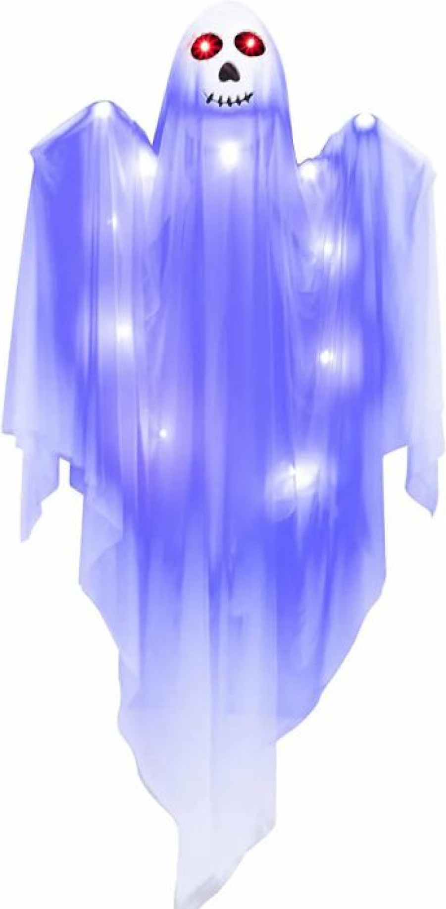 Hanging Decorations * | Joyin Light-Up White Hanging Ghost 54In Halloween Decorations