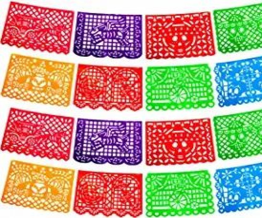 Halloween Indoor Decor * | Joyin 16Pcs Day Of The Dead Banner Halloween Decorations