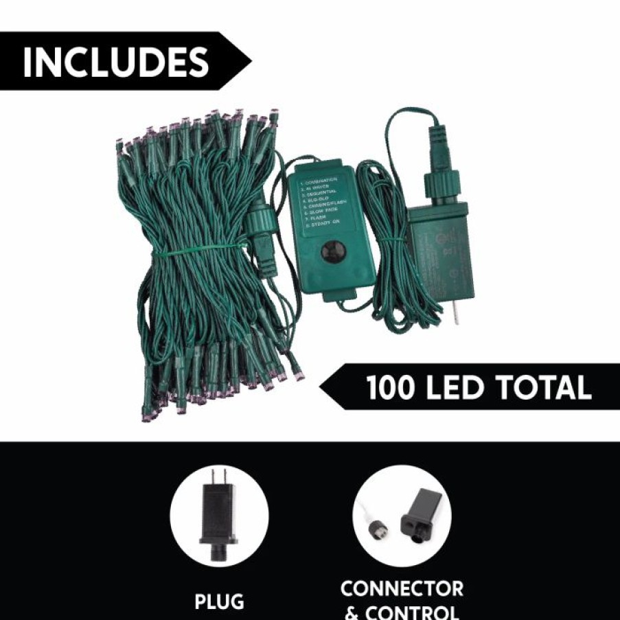 Halloween Lights * | Joiedomi 100-Count Purple Led Mini String Lights, 8 Modes 42.9Ft Halloween Decorations