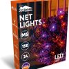 Halloween Lights * | Joiedomi 100 Led Orange And Purple Halloween Net Lights Halloween Decorations