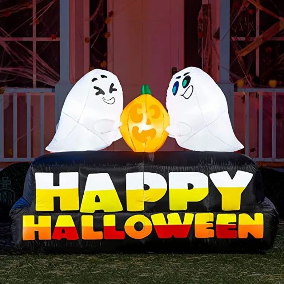 Halloween Inflatables * | Joiedomi 7Ft Happy Halloween With Pumpkin And Characters Halloween Decorations