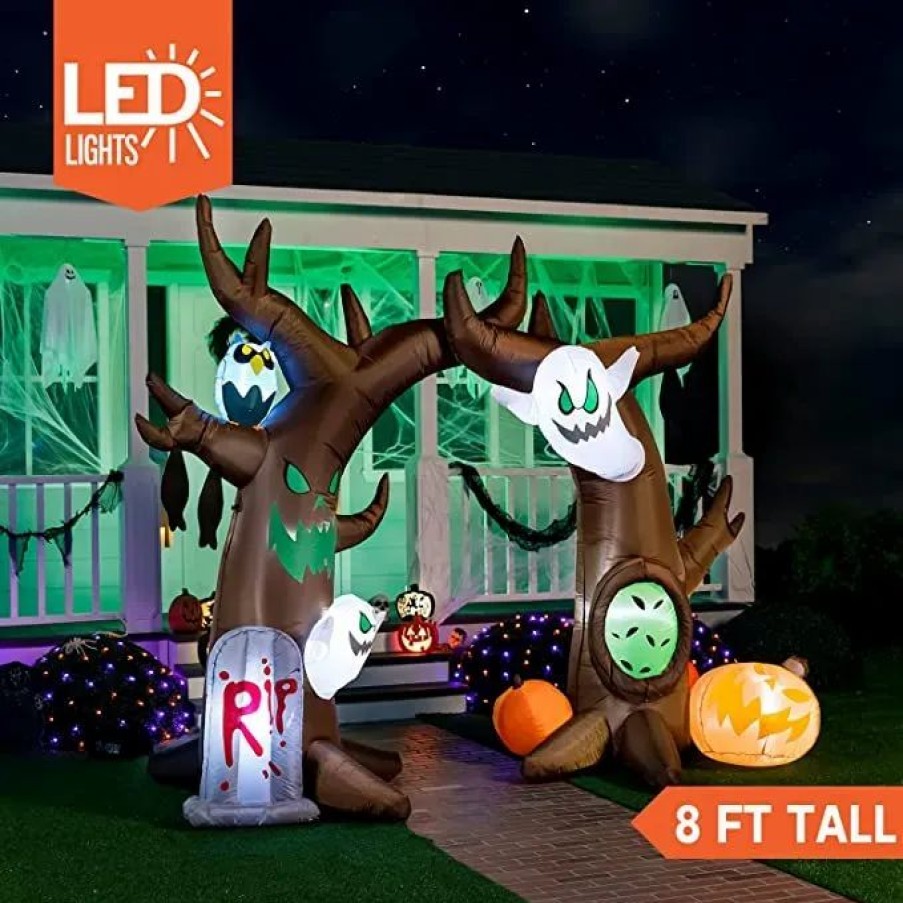 Halloween Inflatables * | Joiedomi 8Ft Inflatable Led Halloween Tree Decorations Halloween Decorations