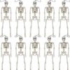 Spooky Scary Skeletons * | Joyin 10Pcs Halloween Hanging Posable Skeletons 16In Halloween Decorations