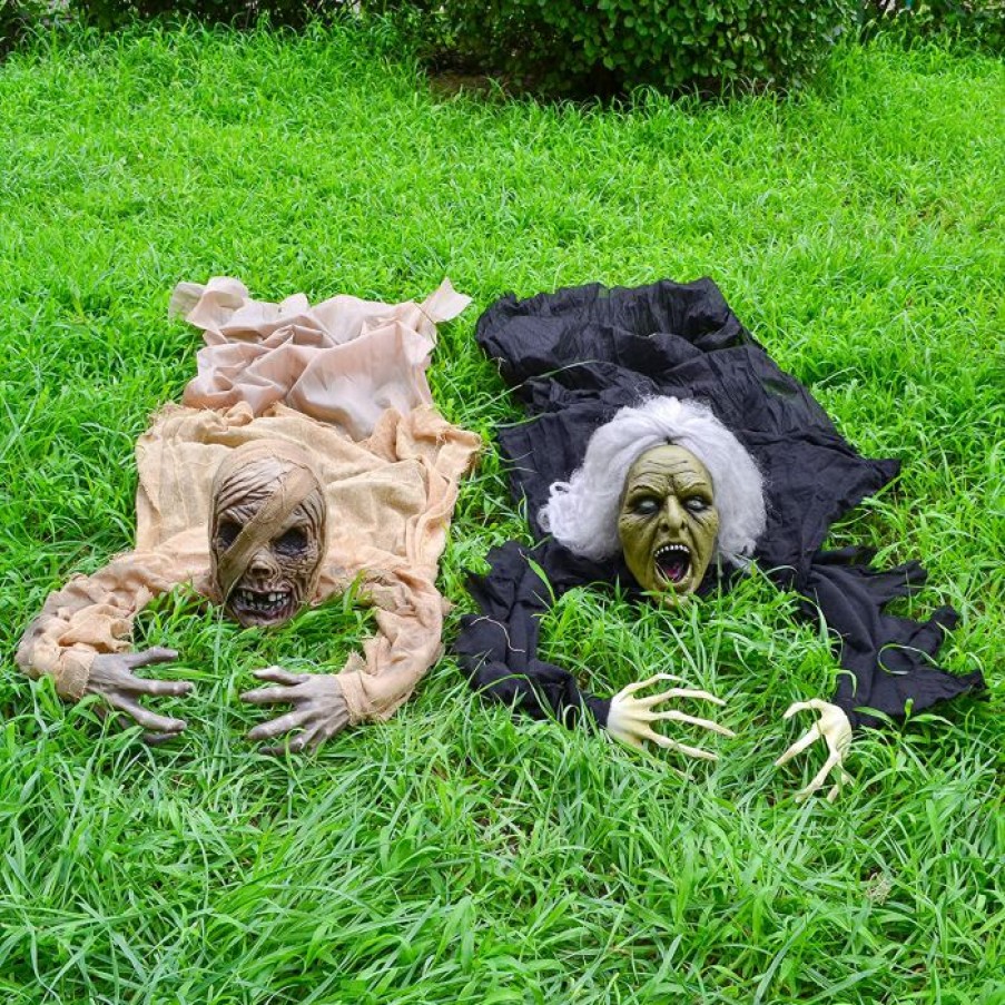 Halloween Outdoor Decor * | Joyin 2Pcs Scary Halloween Zombie Groundbreaker 67In Halloween Decorations