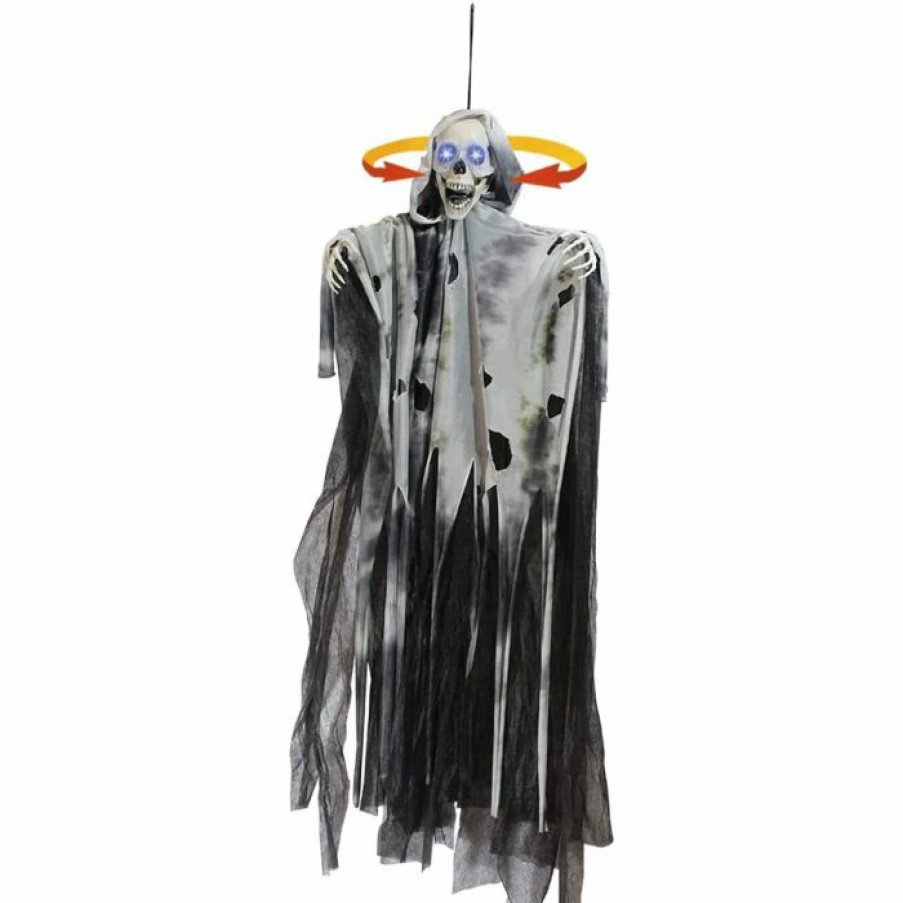 Hanging Decorations * | Joyin Animated Hanging Grim Reaper 36In Halloween Decorations