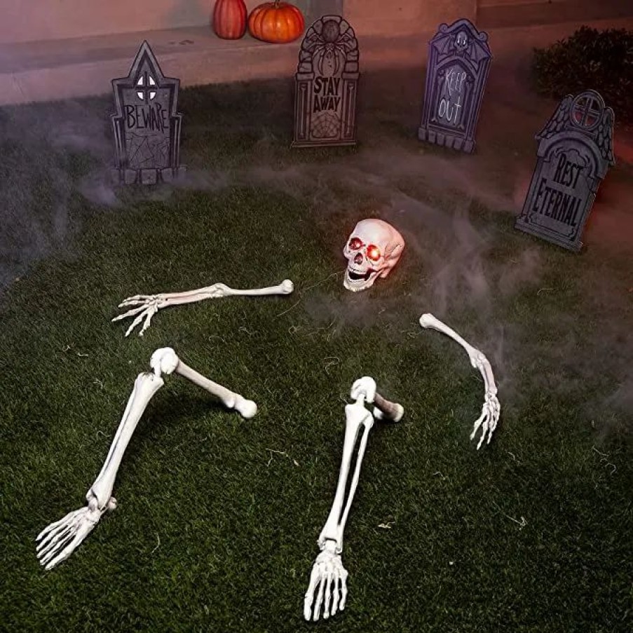 Halloween Outdoor Decor * | Joyin Life Size Light Up Skeleton For Outdoor Decoration Halloween Decorations