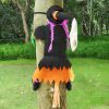 Halloween Outdoor Decor * | Joyin Purple Crashing Witch Into Tree Halloween Decoration Halloween Decorations