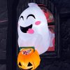 Halloween Inflatables * | Joiedomi 3.5Ft Cute Ghost Holding Candy Basket Halloween Inflatable Halloween Decorations