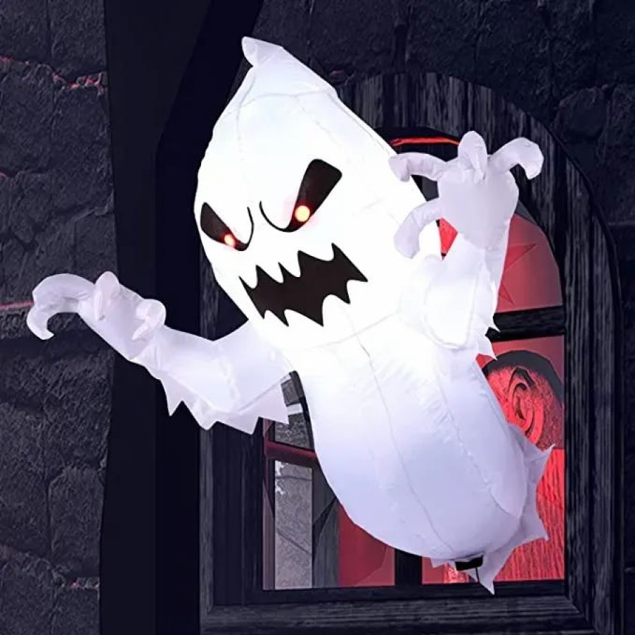 Halloween Inflatables * | Joiedomi 3.5Ft Halloween Inflatable Window Crasher Ghost Halloween Decorations