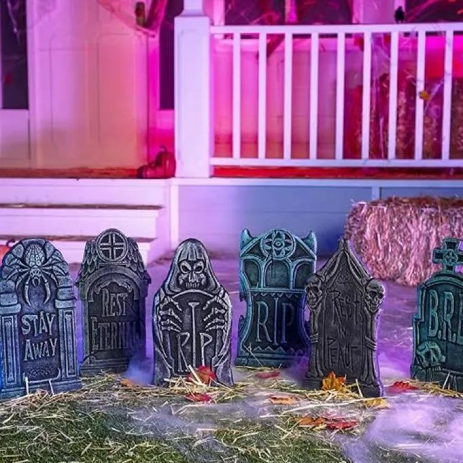 Halloween Outdoor Decor * | Joyin 6Pcs Foam Graveyard Tombstone 16.9In Halloween Decorations