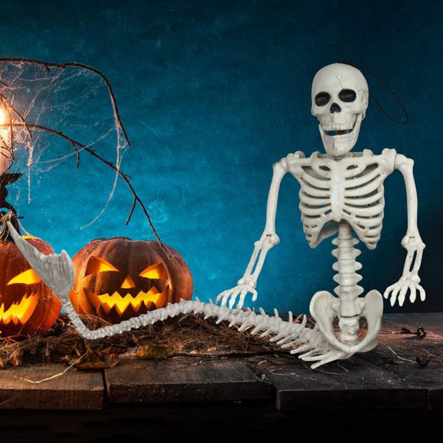 Spooky Scary Skeletons * | Joyin 2 Posable Skeleton Mermaid Decoration Halloween Decorations