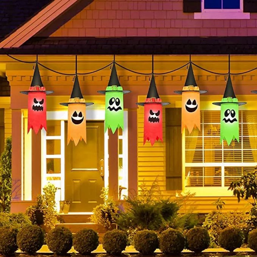 Hanging Decorations * | Joyin 6Pcs Light-Up Hanging Ghost 24In Halloween Decorations