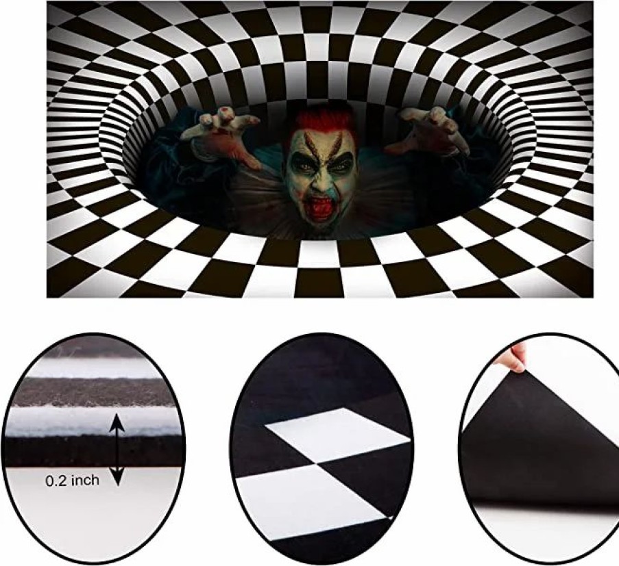 Halloween Indoor Decor * | Joyin Halloween 3D Vortex Doormat 30In X 17In Halloween Decorations