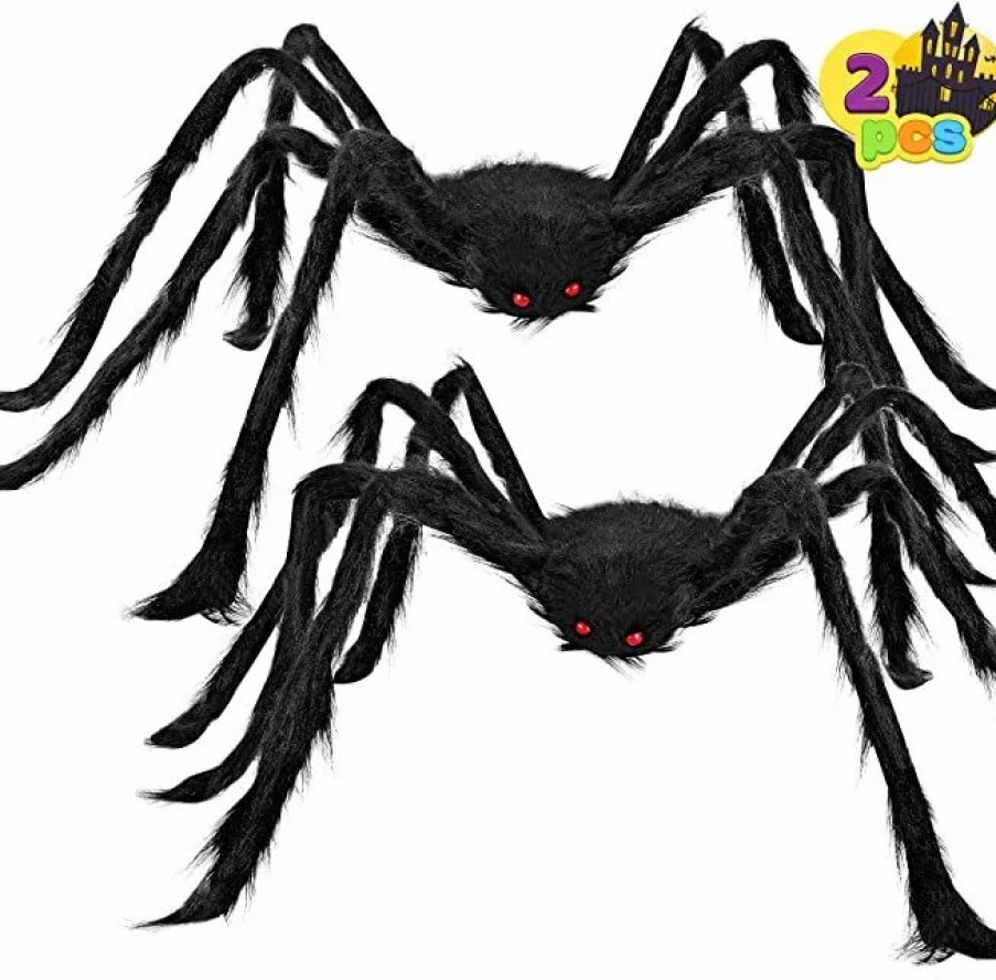 Halloween Outdoor Decor * | Joyin 2Pcs Halloween Realistic Hairy Spider Set Halloween Decorations