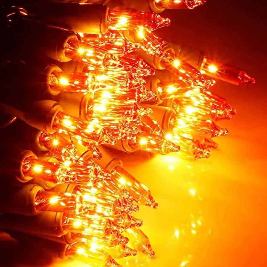 Halloween Lights * | Joiedomi 2 Set Of 150-Count Orange String Lights 38.7Ft Halloween Decorations