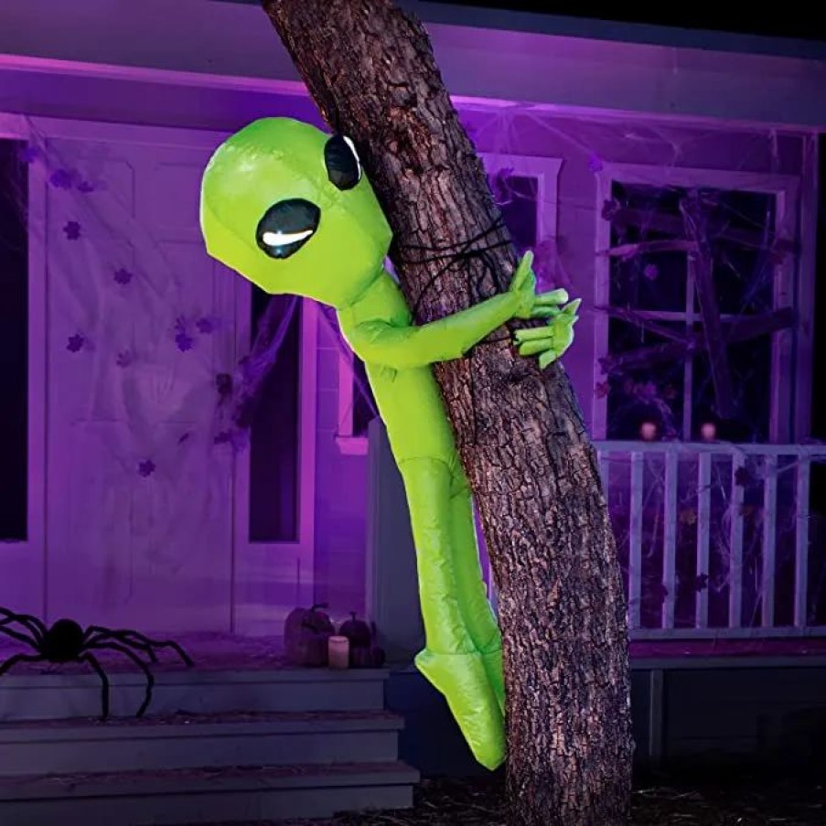 Halloween Inflatables * | Joiedomi 4Ft Inflatable Alien Tree Hugger Halloween Decoration Halloween Decorations