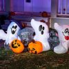 Halloween Inflatables * | Joiedomi 6Ft Halloween Horizontal Tombstones With Ghosts Halloween Decorations