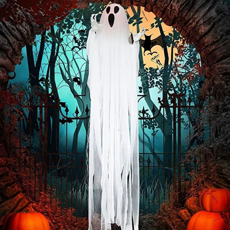 Hanging Decorations * | Joyin Ghost With Light-Up Head & Spooky Sounds 66In Halloween Decorations