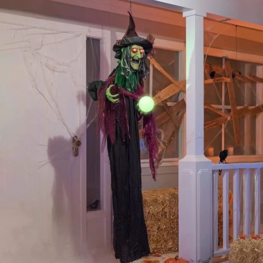 Hanging Decorations * | Joyin Hanging Witch With Magic Ball 70.8In Halloween Decorations