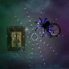 Halloween Lights * | Joiedomi Purple Spider Web Light Led With Hairy Spider Halloween Decorations