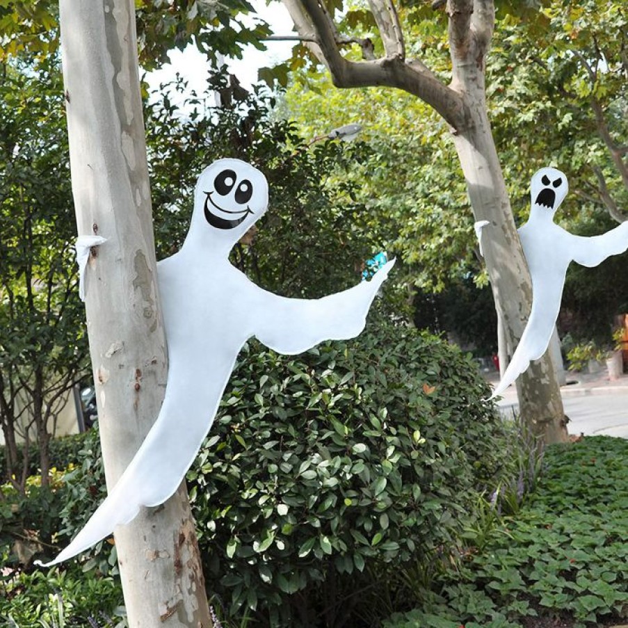 Halloween Outdoor Decor * | Joyin 2Pcs Halloween Bendable Tree Wrap Ghost 53In Halloween Decorations