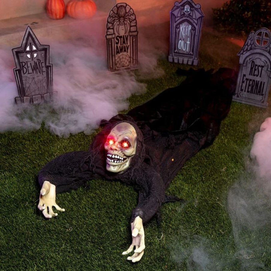 Halloween Outdoor Decor * | Joyin Animated Zombie Groundbreaker (Black) Halloween Decorations