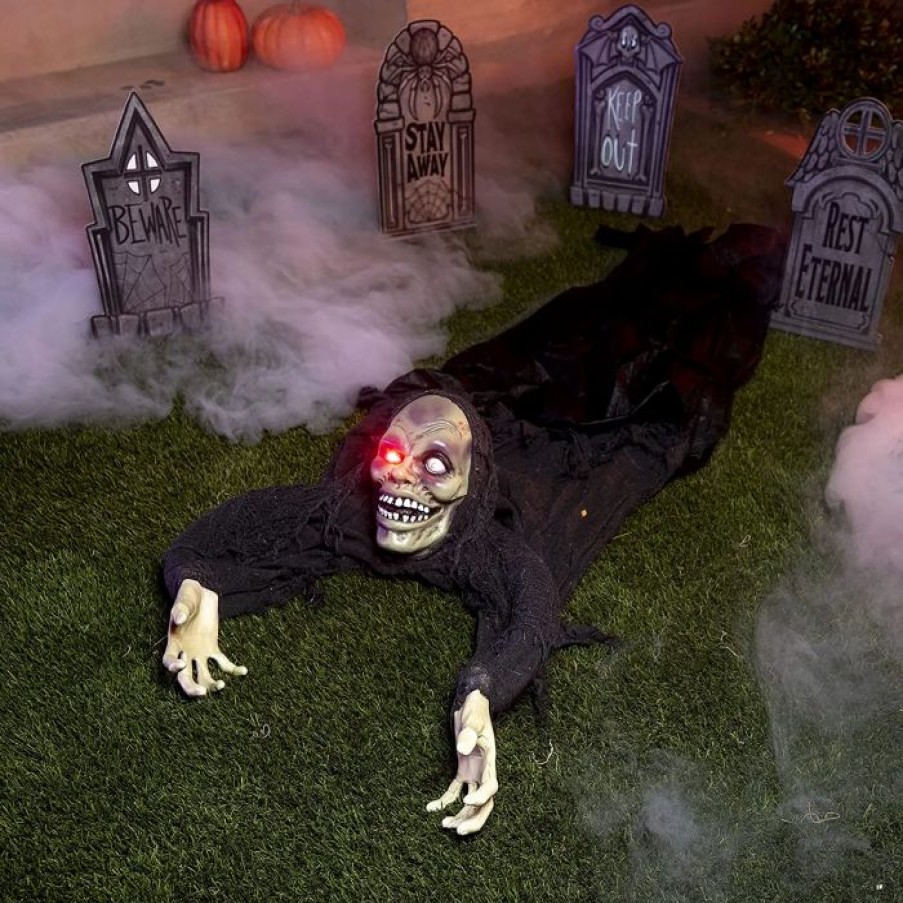 Halloween Outdoor Decor * | Joyin Animated Zombie Groundbreaker (Black) Halloween Decorations