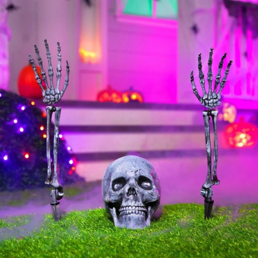 Halloween Outdoor Decor * | Joyin Skeleton Yard Stake Dark, 3 Pcs Halloween Decorations