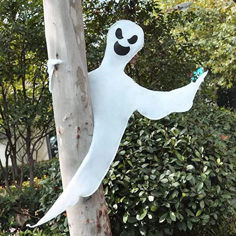 Halloween Outdoor Decor * | Joyin Bendable Tree Wrap Ghost Halloween Decoration 53In Halloween Decorations