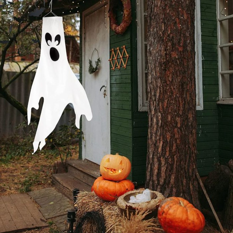 Hanging Decorations * | Joyin Halloween Ghost Windsock With Color Changing Light 43In Halloween Decorations